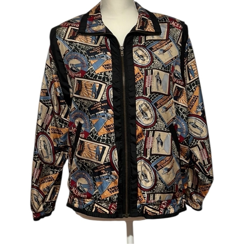 EVC Lavon Vintage Silk Women’s Travel Aviation theme Jacket SP